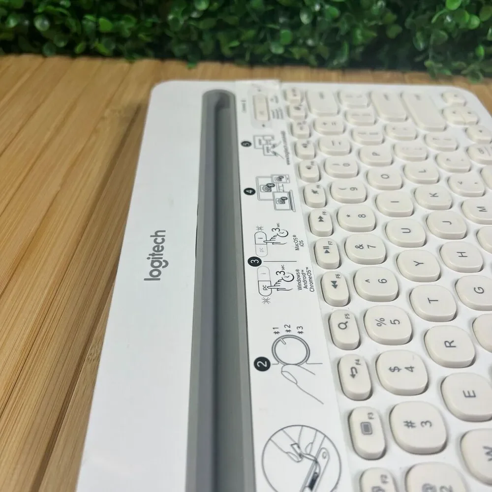 Logitech - K480 Tenkeyless (TKL) Bluetooth Membrane Multidevice Keyboard - White